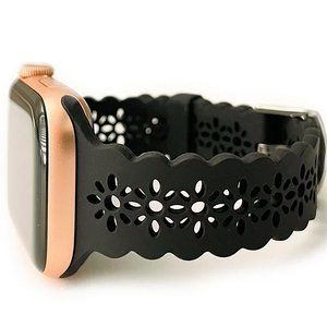 Lace Silicone Apple Watch Band laser cut women’s apple watch band